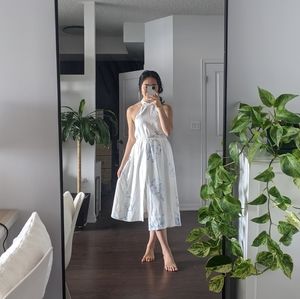 Oak + Fort White Floral Skirt | Size S